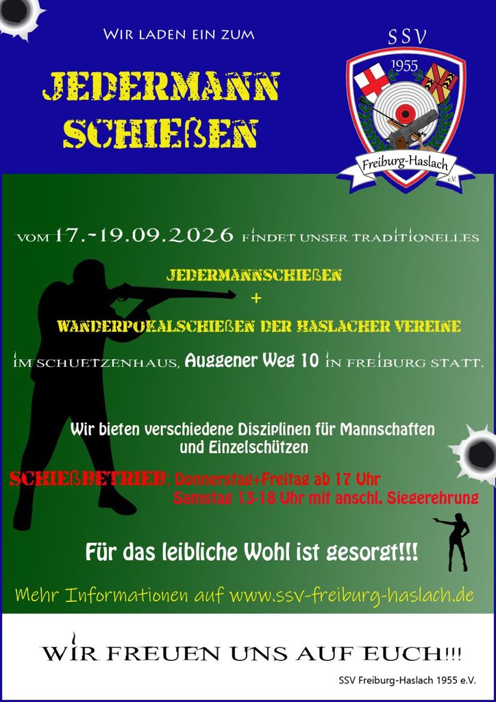 Jedermannschießen 2026 - 17. - 19. September
